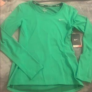 NWT Green Nike Dri-Fit Long Sleeve